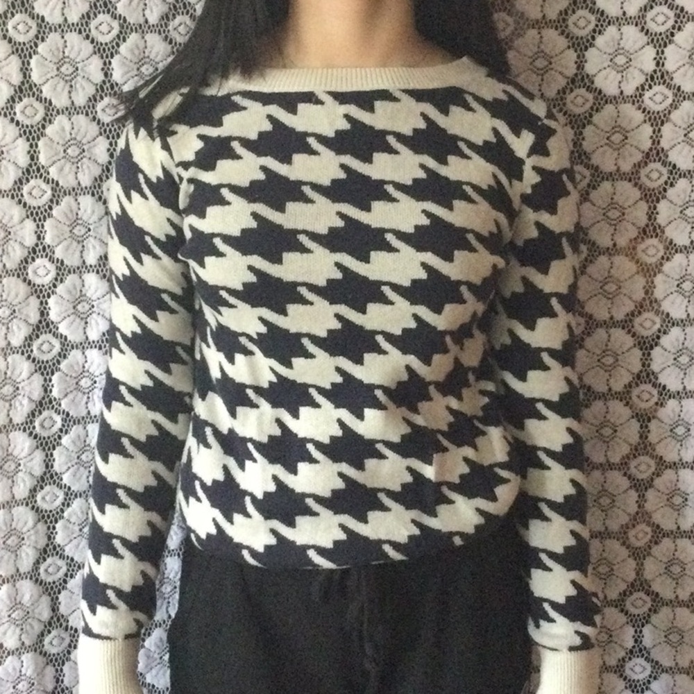 Black and white sweater